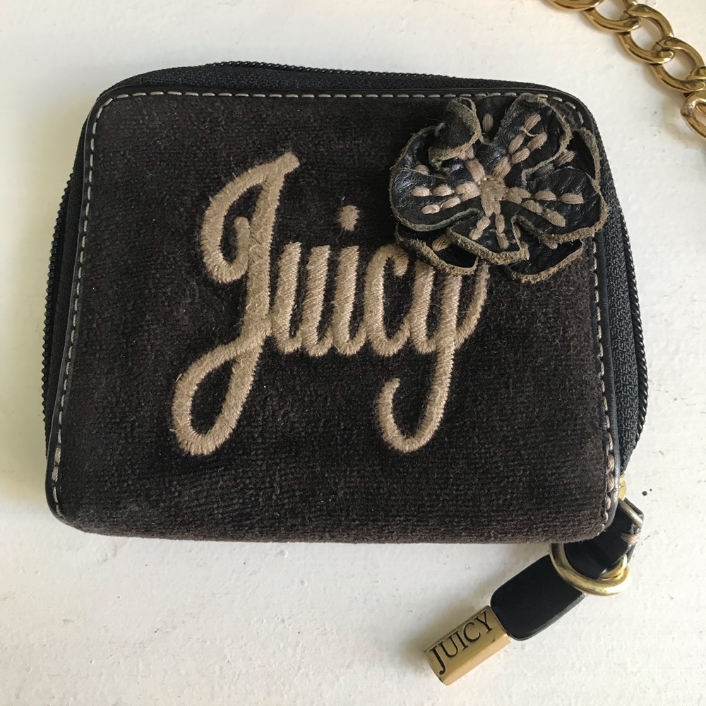 Juicy Couture Black Terry Cloth Wallet